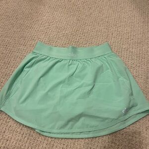 ALO Yoga Green Skater Mini Skirt for Casual Wear